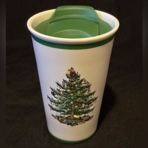 Spode Christmas Tree Lidded Travel Mug